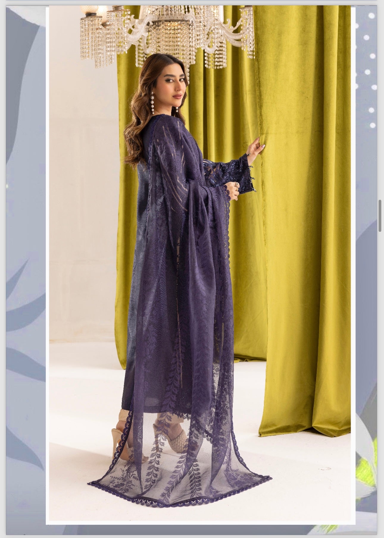 Maria B inspired Mother and Daughter 3 piece silk_10041 B105