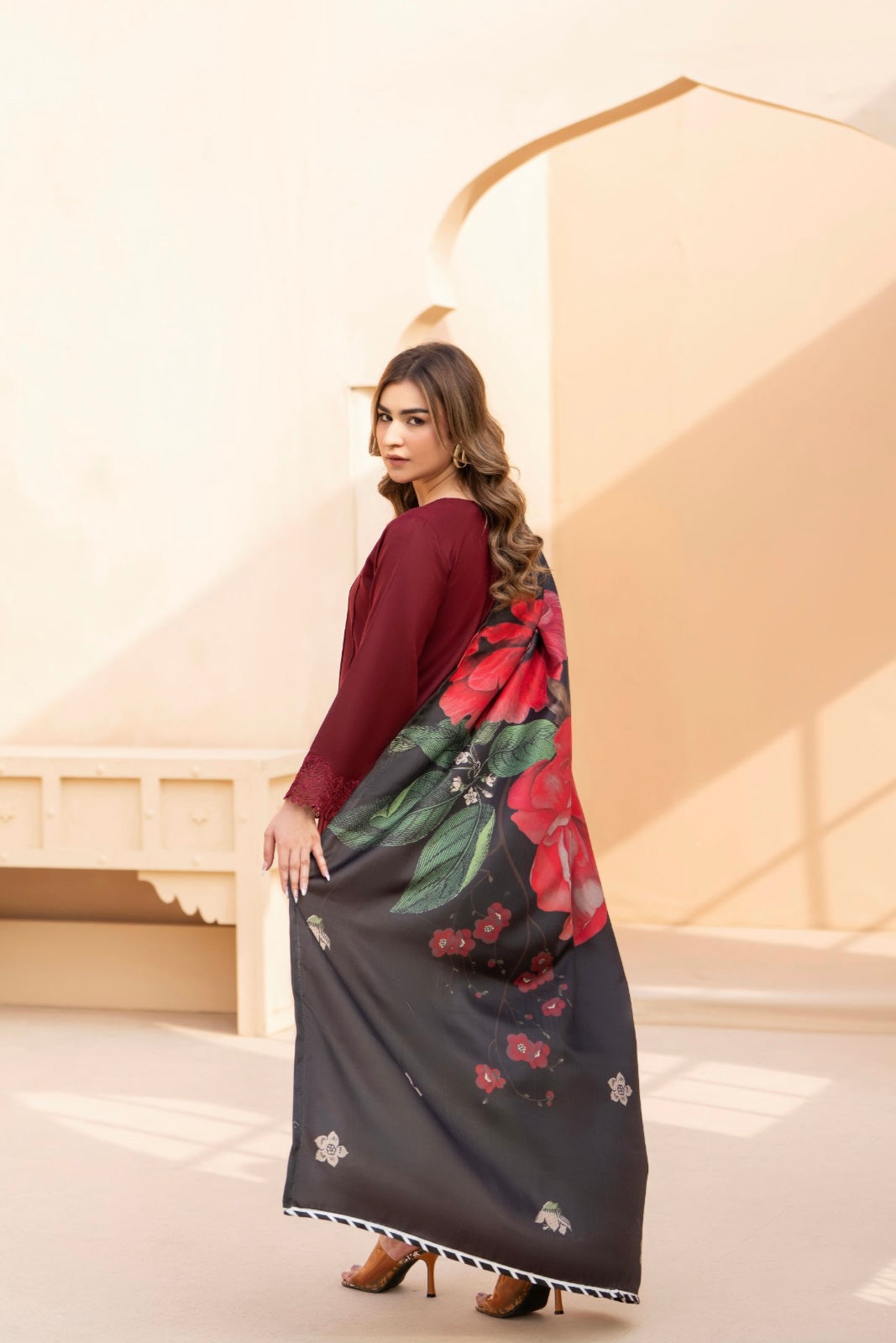 Brit NORE 3 piece luxury Dhanak _81042 Pakistani ladies suit R316