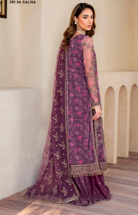 Zarif designer embroidery net _8020 Pakistani ladies suit