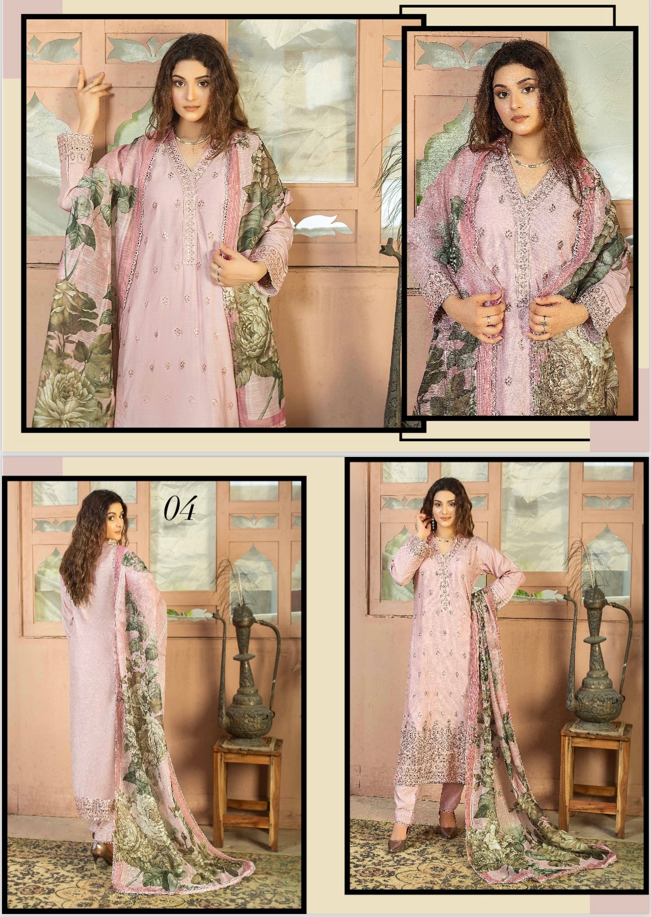 Riwaet 3 piece luxury linen _81042 Pakistani ladies suit B225