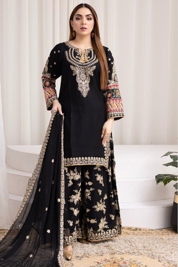 Brit 3 piece luxury chiffon_81042 Pakistani ladies suit B189