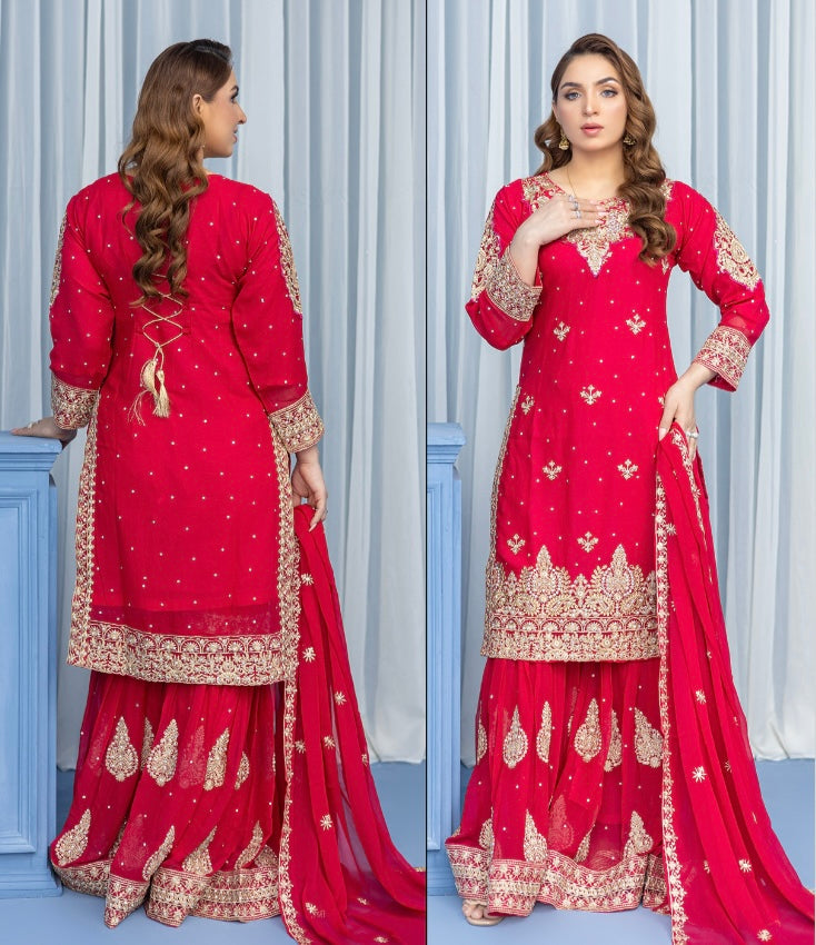 Brit Mother and Daughter 3 piece Chiffon_100292 B100