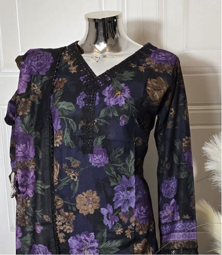 Barouque Dhanak 3 piece_4038 Pakistani suits for ladies DB1