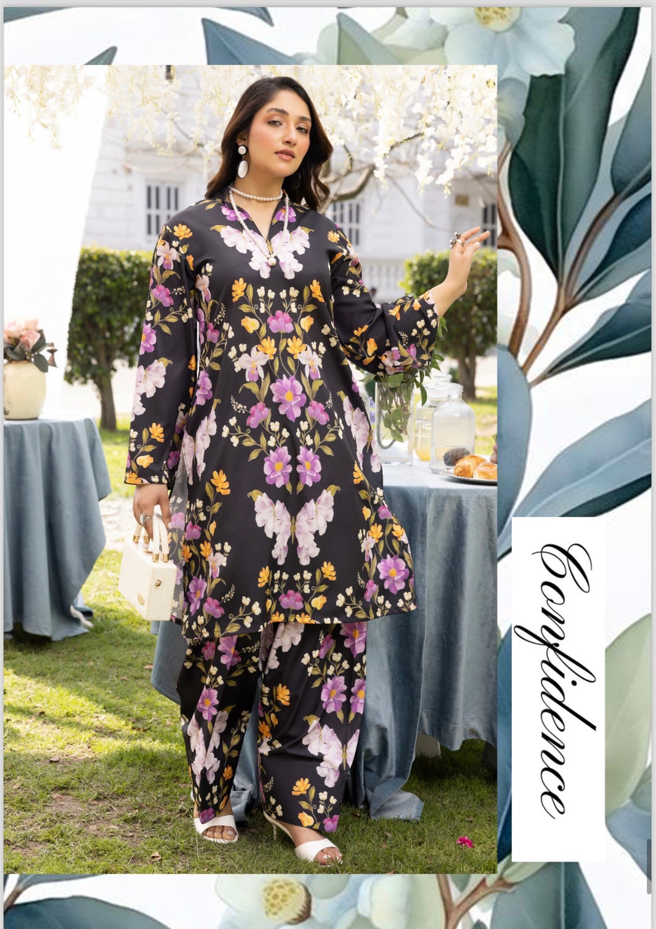 Brit 2 piece silk_10079 Pakistani suits for ladies Farshi Shalwar B113