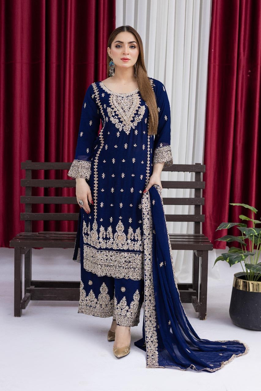 Brit designer Chiffon _81042 Pakistani ladies suit B181