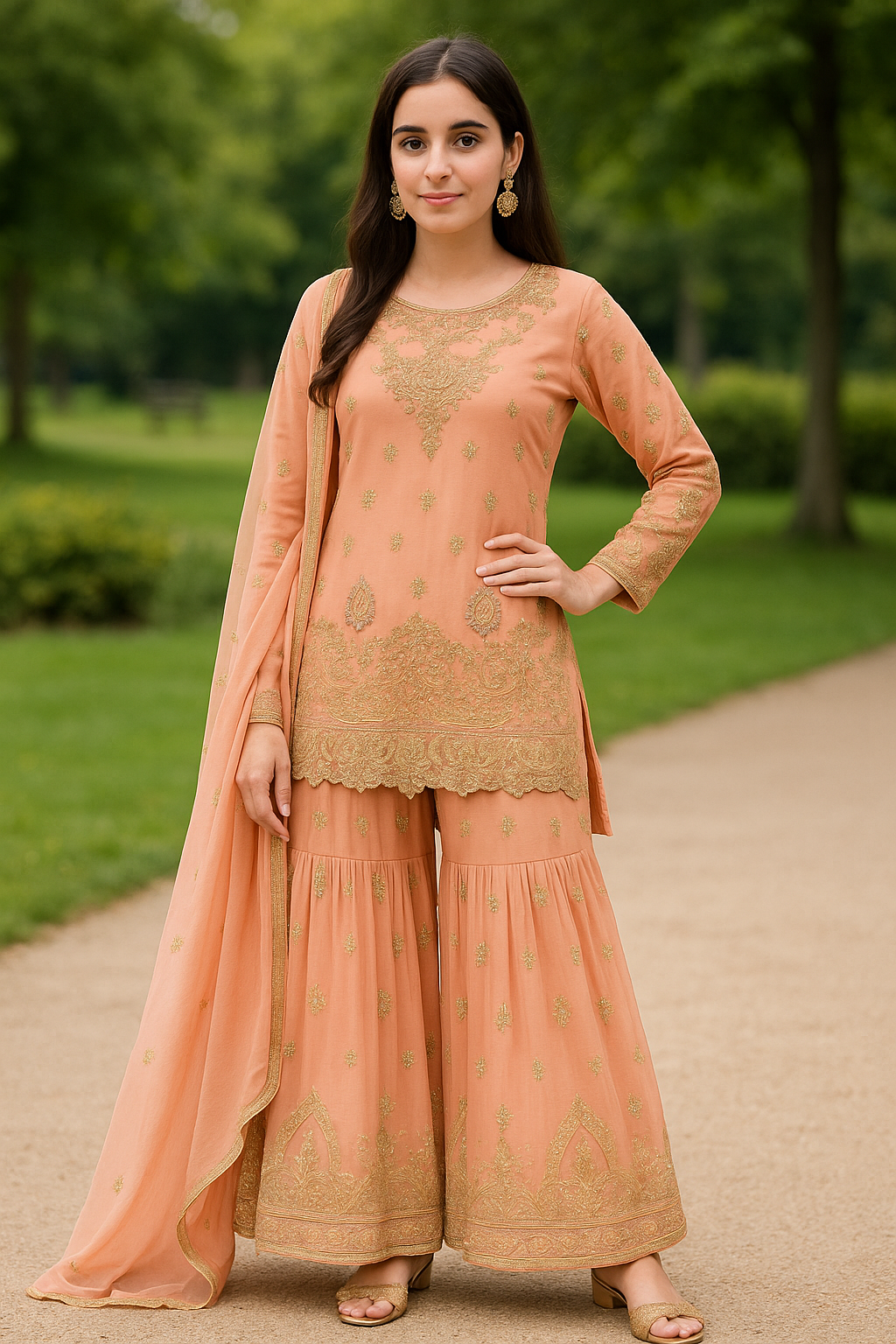Brit 3 piece luxury chiffon_81042 Pakistani ladies suit B246