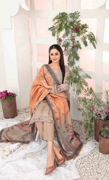 Tawakal 3 piece Dhanak_6051 Pakistani ladies suit B31