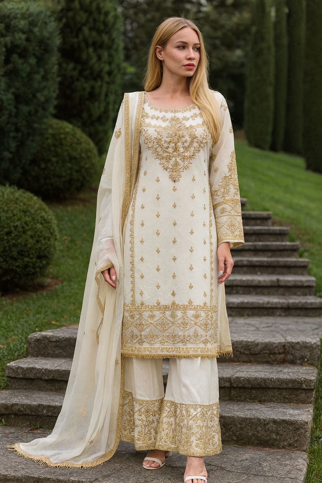 Brit 3 piece luxury chiffon_81042 Pakistani ladies suit B193