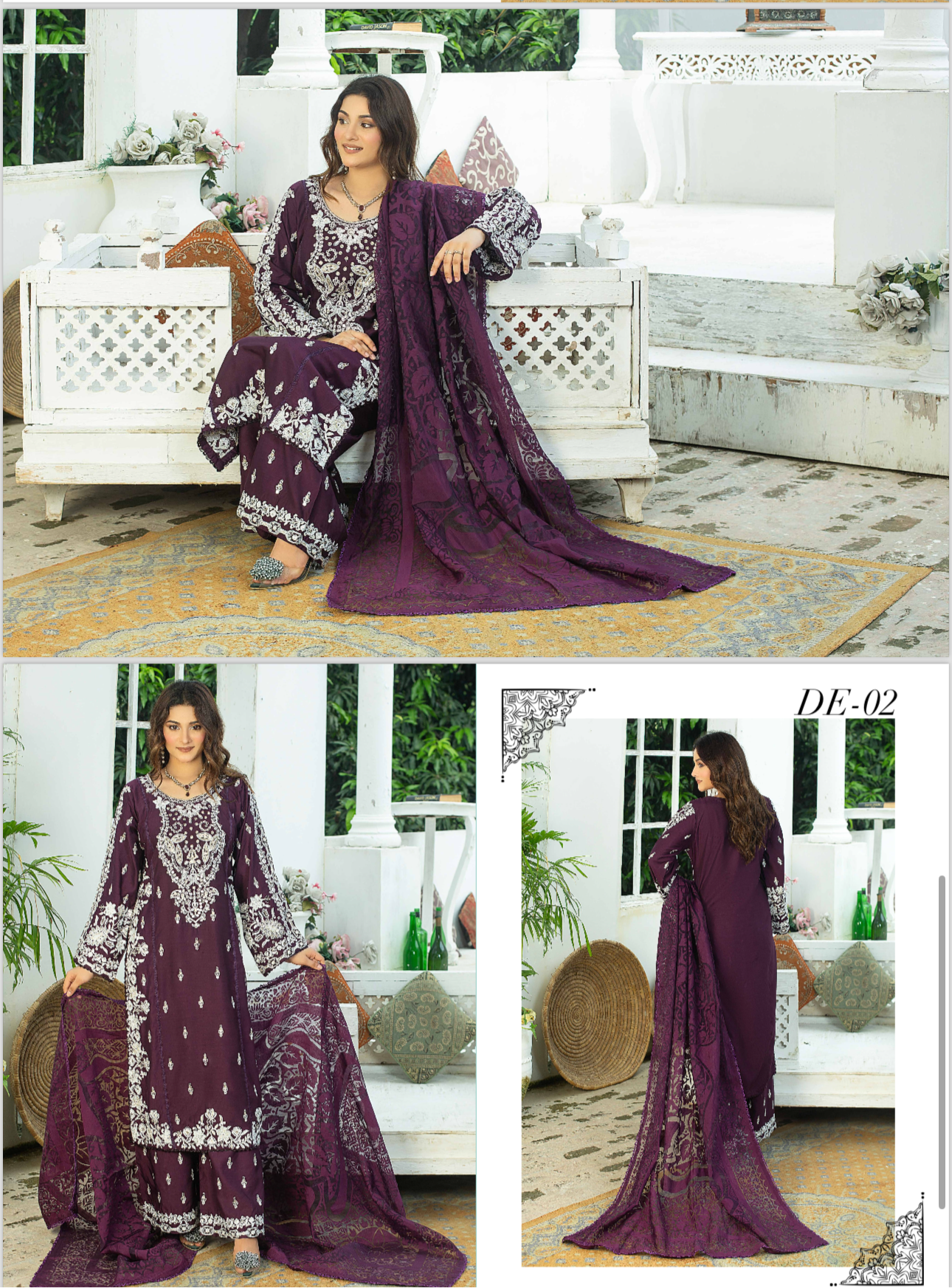 Brit 3 piece linen _81042 Pakistani ladies suit B230