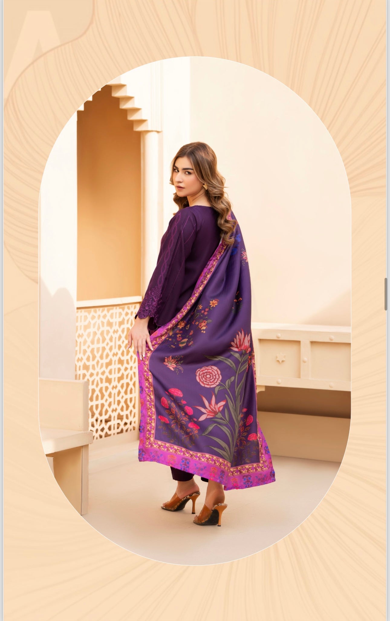 Brit NORE 3 piece luxury Dhanak _81042 Pakistani ladies suit R316