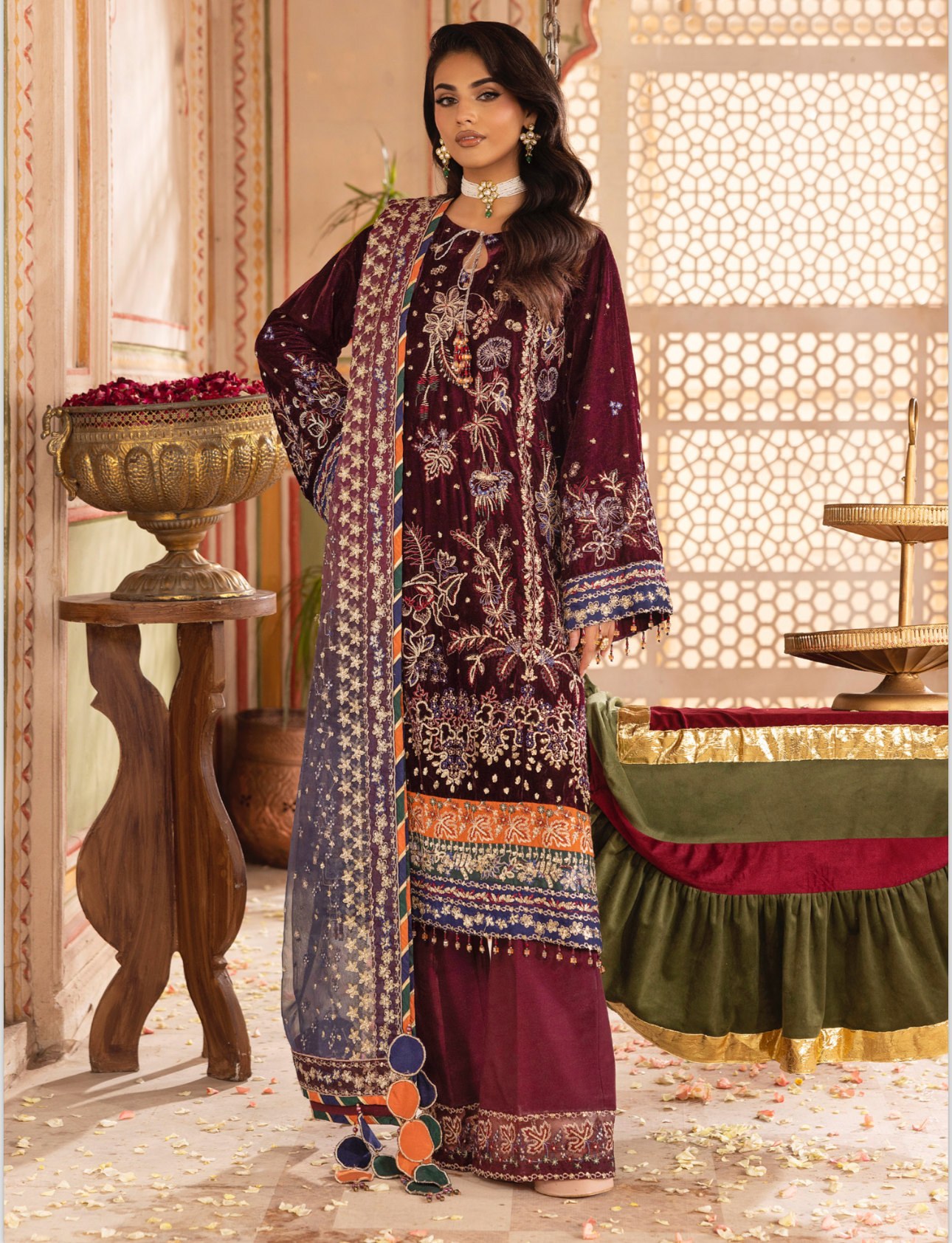 TT designer 3 piece luxury Valvet_81042 Pakistani ladies suit B287