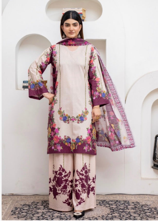 Brit3 piece luxury cotton collection ladies dress B637