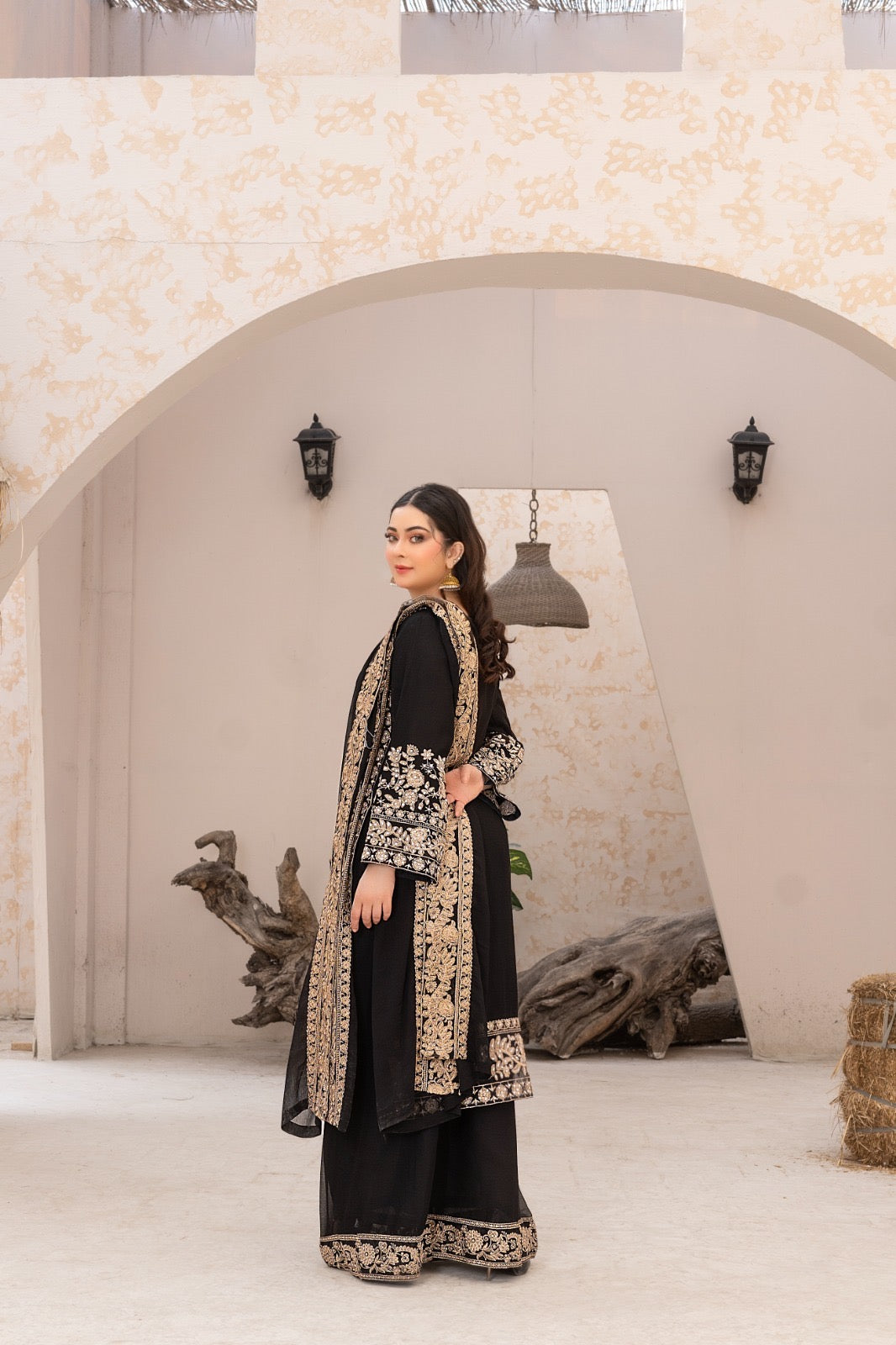 BRIT 3 piece lux CHIFFON_100306 Pakistani ladies suit B159