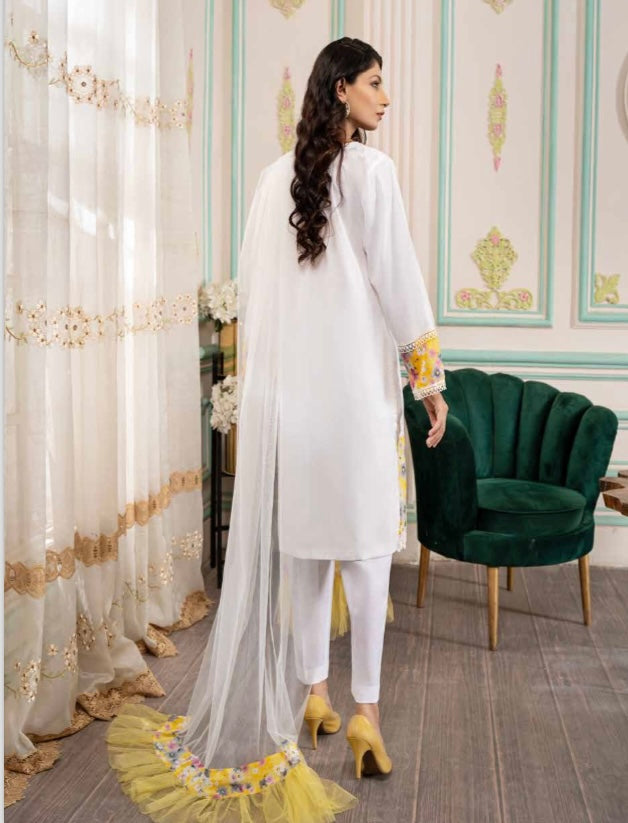 Raniya Designer 3 piece chicken kari _8042 Pakistani suits RCL