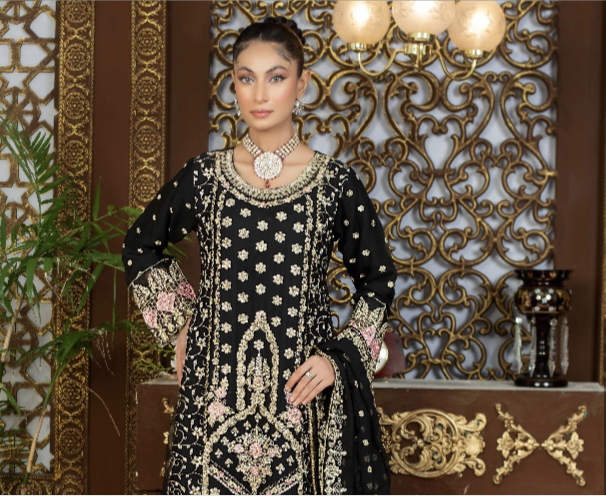 Brit 3 piece chiffon _9026 Pakistani suits B82