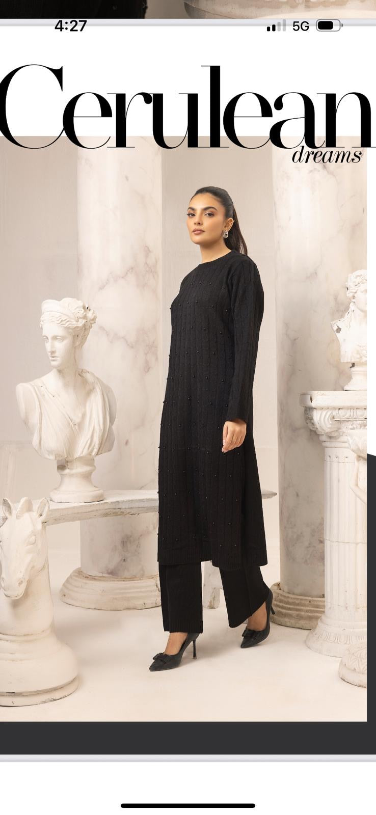 Brit 2 piece modest wear _81042 Pakistani ladies suit black B268