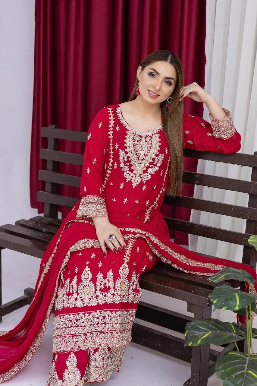Brit designer Chiffon _81042 Pakistani ladies suit B181