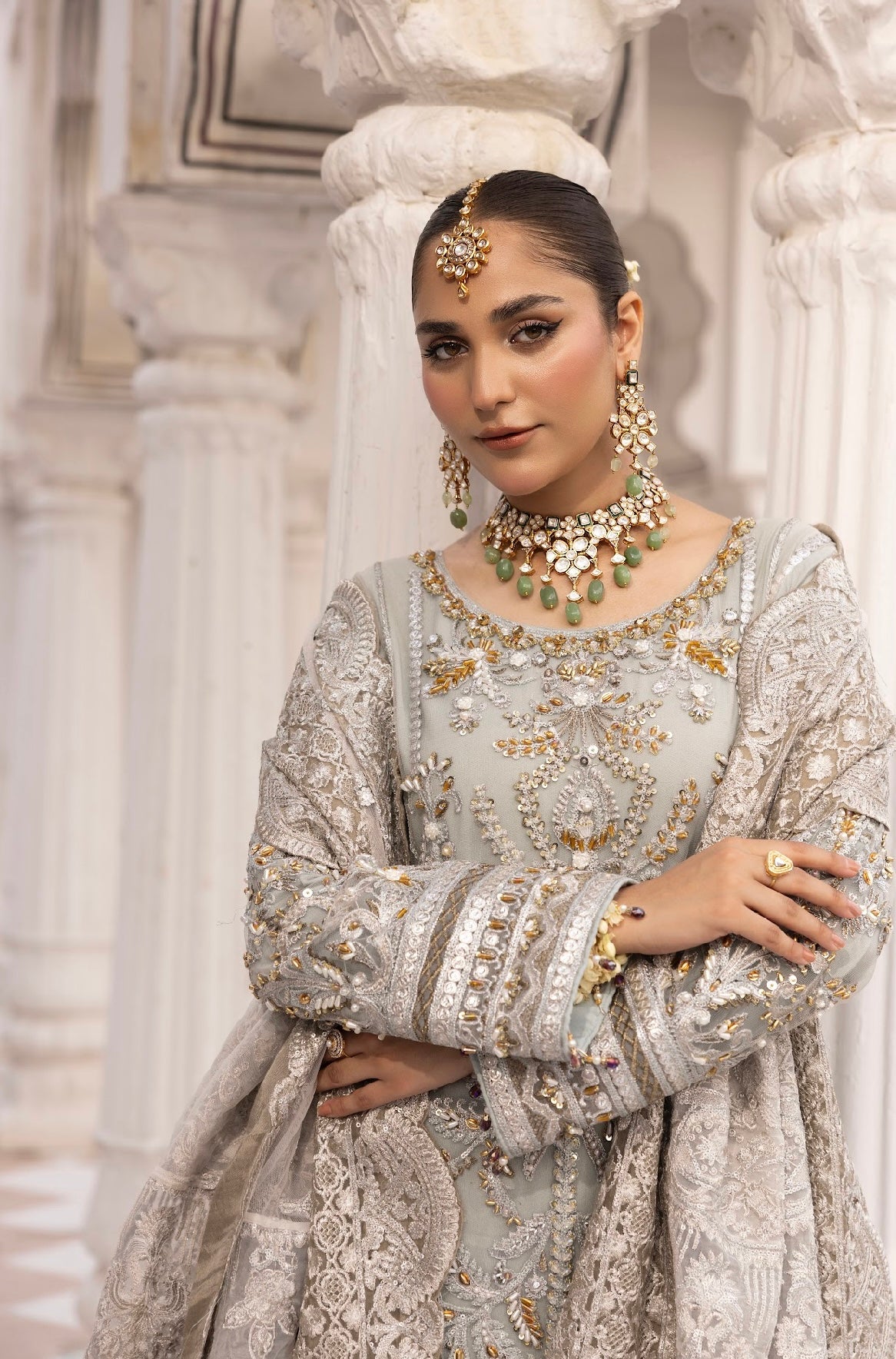 Simrans 3 piece lux wedding wear_100190 Pakistani ladies suit B132