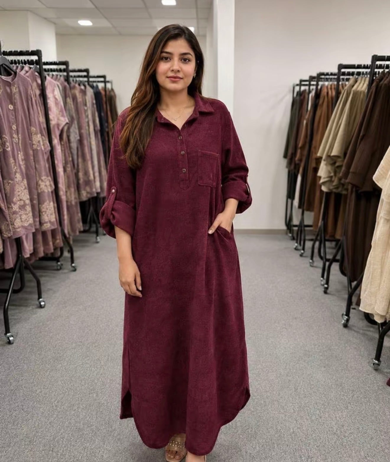 BRIT 1 piece free size modest wear kurta ladies dress B737