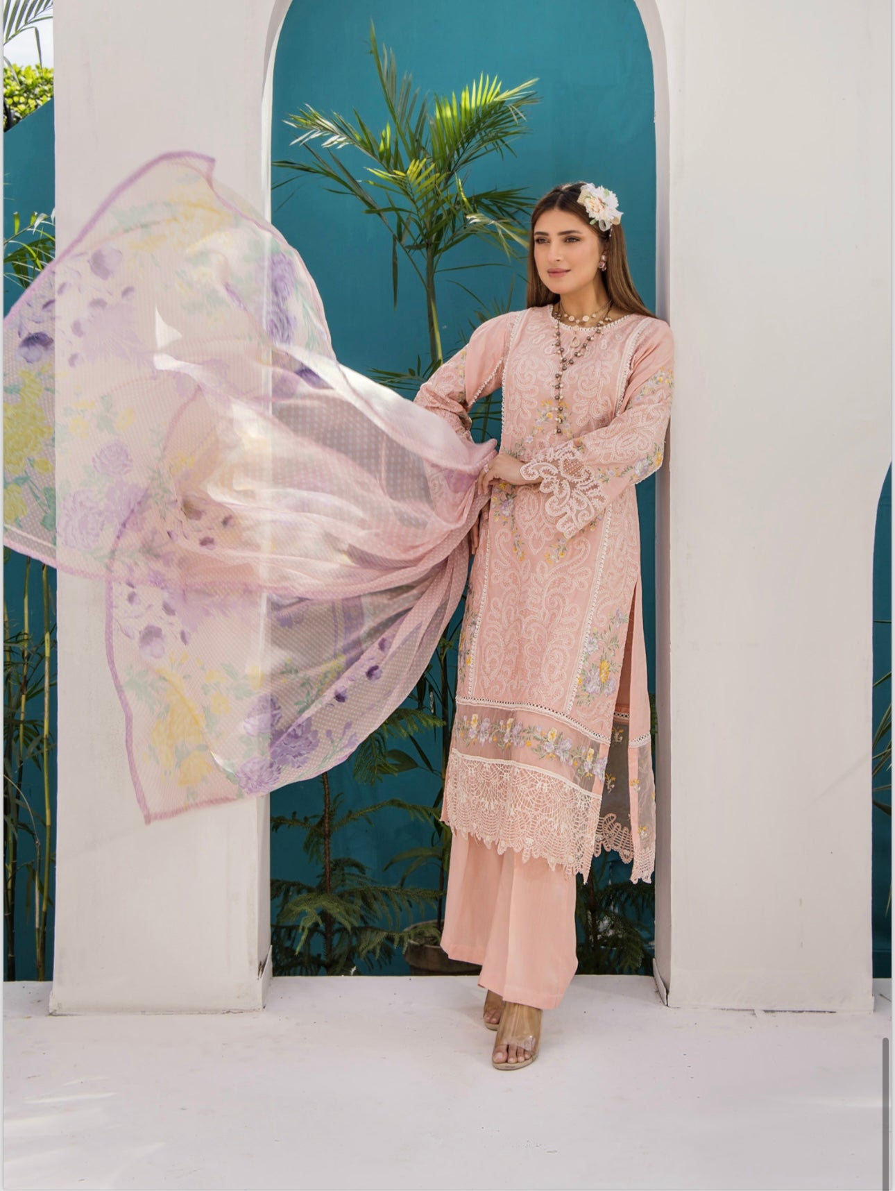 M B inspired 3 piece Viscose_100230 Pakistani ladies suit B141