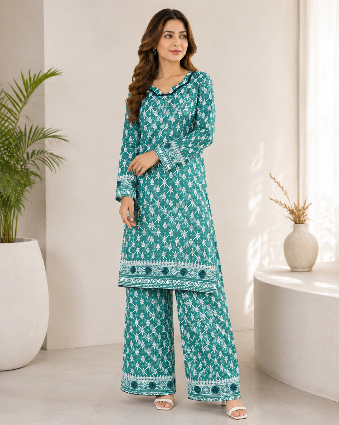 BRIT 2 piece luxury lawn collection ladies dress B663