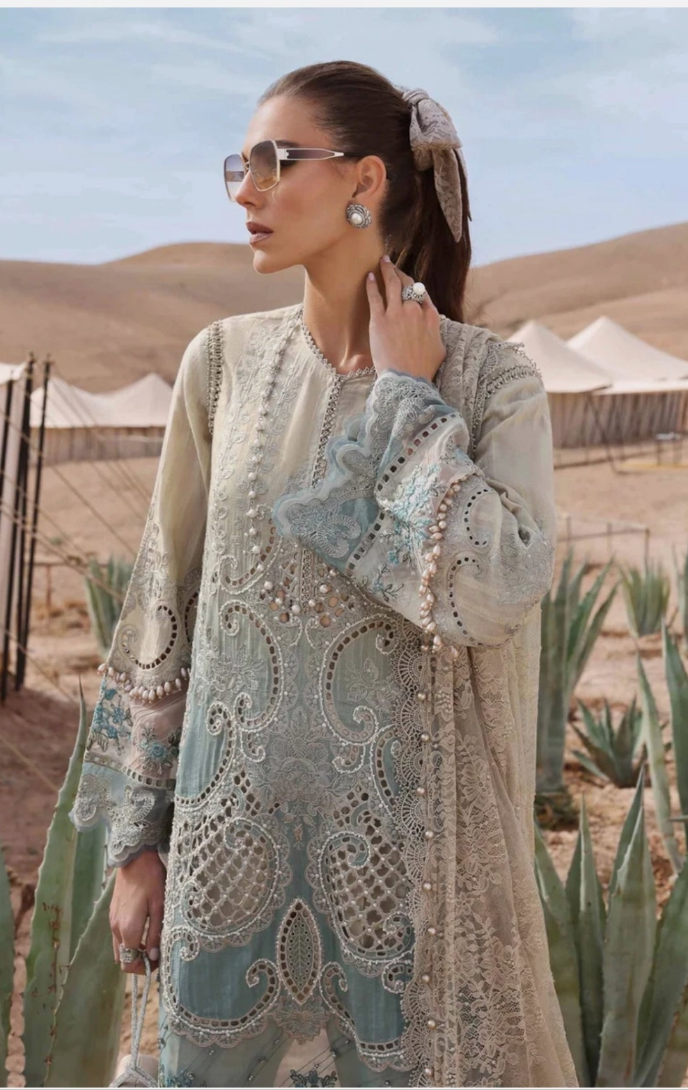 M B inspired 3 piece Lawn stitched_81044 Pakistani ladies suit B185