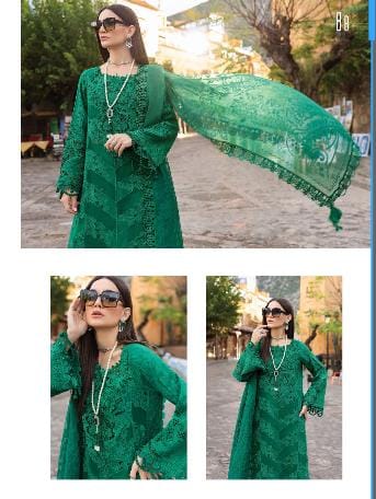 M B inspired 3 piece Lawn stitched_81044 Pakistani ladies suit B185