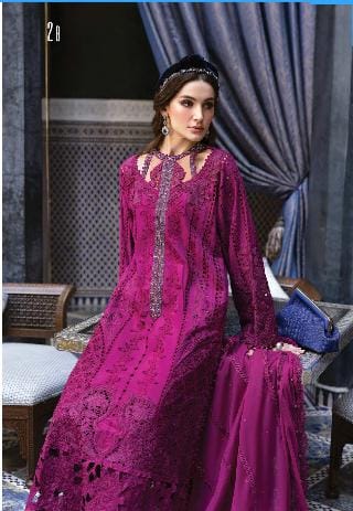 M B inspired 3 piece Lawn stitched_81044 Pakistani ladies suit B185