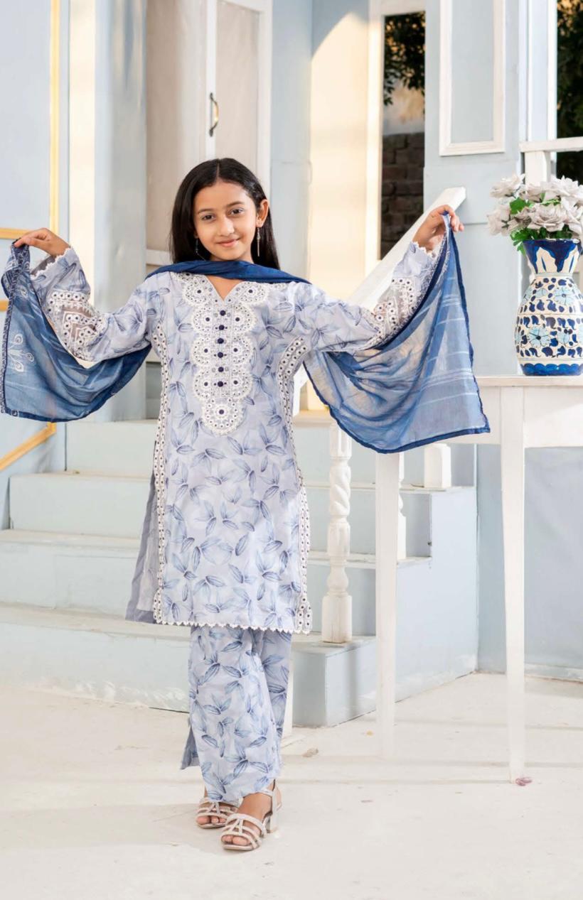 Mother and daughter Baroque printed lawn_81045 Pakistani ladies suit B186