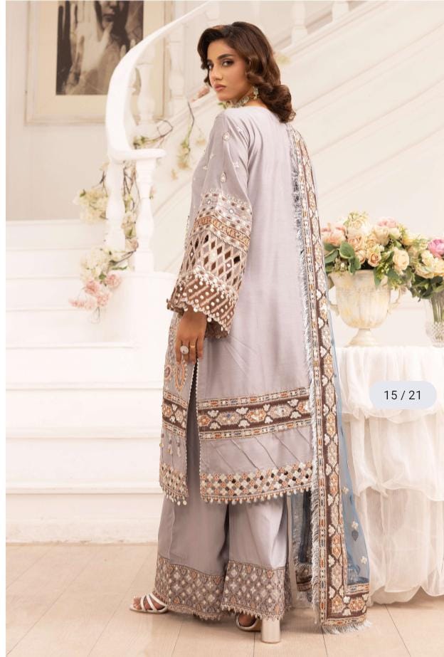 Ivana Lux by Simrans 3 piece stitched_81046 Pakistani ladies suit B187