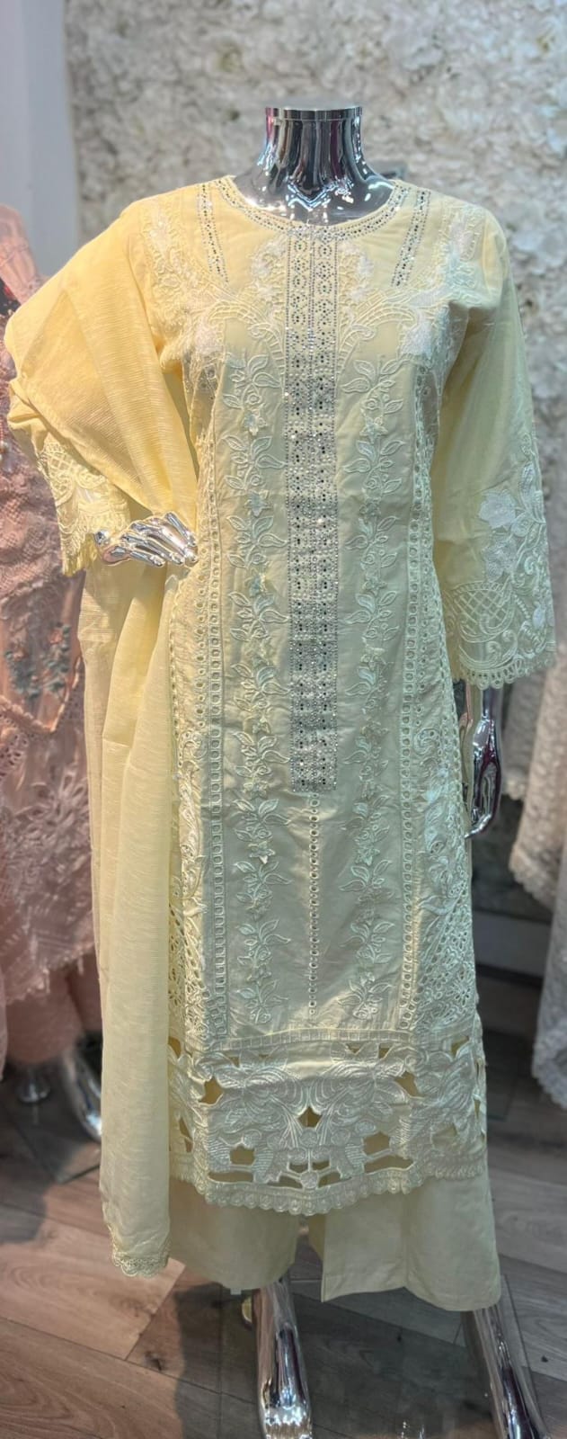 M B inspired 3 piece Lawn stitched_81044 Pakistani ladies suit B185