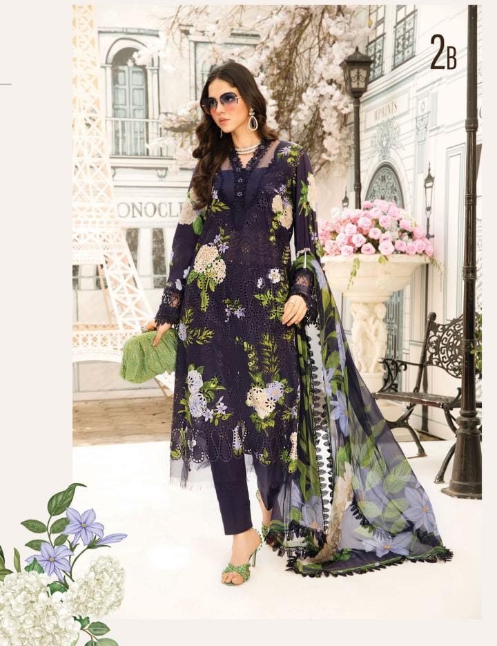 M Prints 3 piece Lawn stitched_81047 Pakistani ladies suit B188