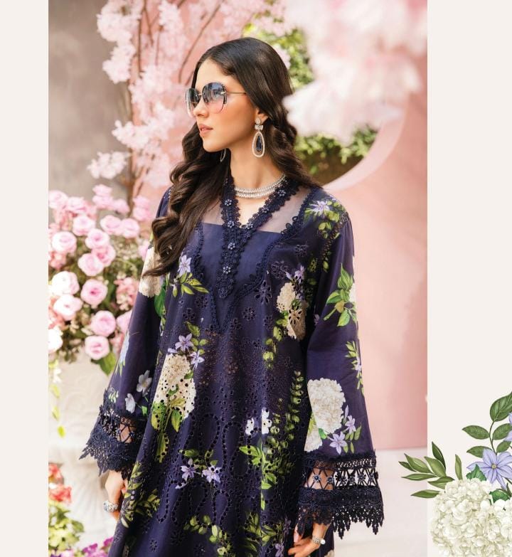 M Prints 3 piece Lawn stitched_81047 Pakistani ladies suit B188