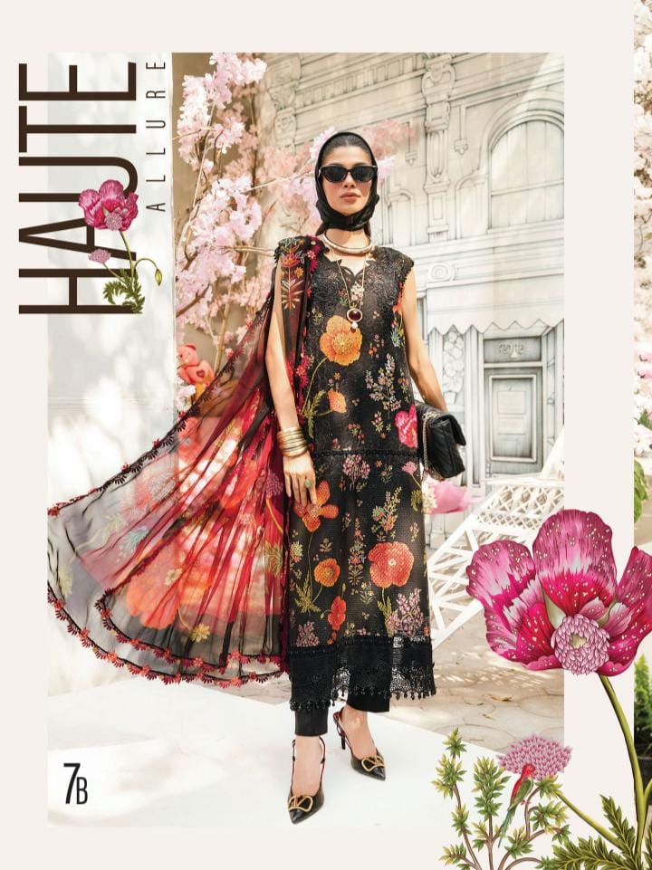 M Prints 3 piece Lawn stitched_81047 Pakistani ladies suit B188