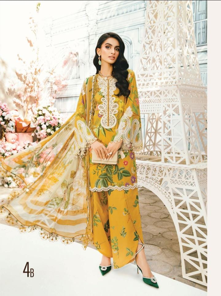 M Prints 3 piece Lawn stitched_81047 Pakistani ladies suit B188