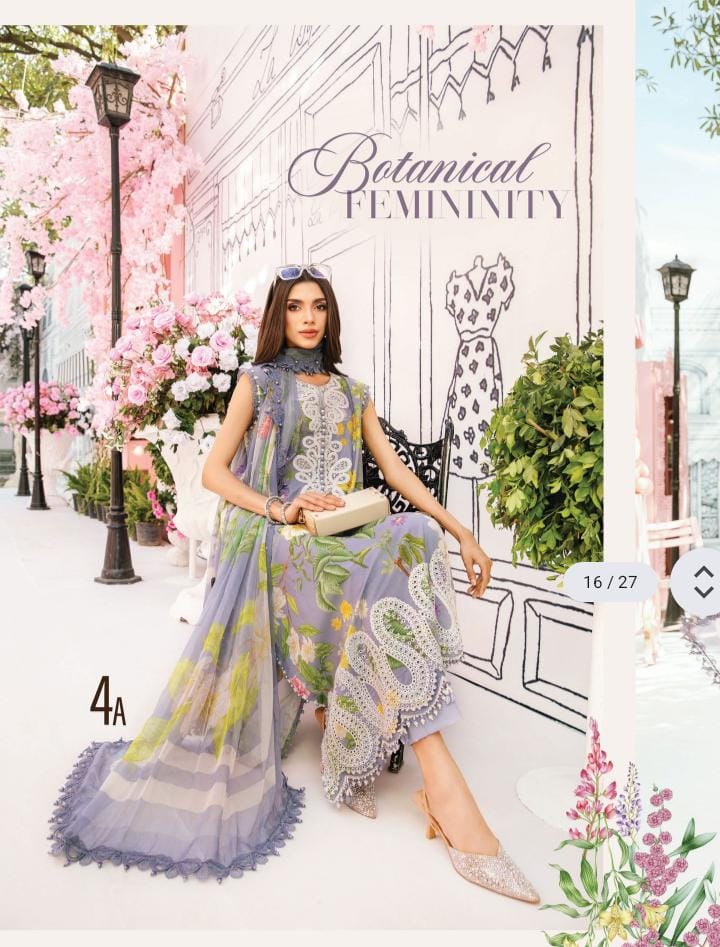 M Prints 3 piece Lawn stitched_81047 Pakistani ladies suit B188