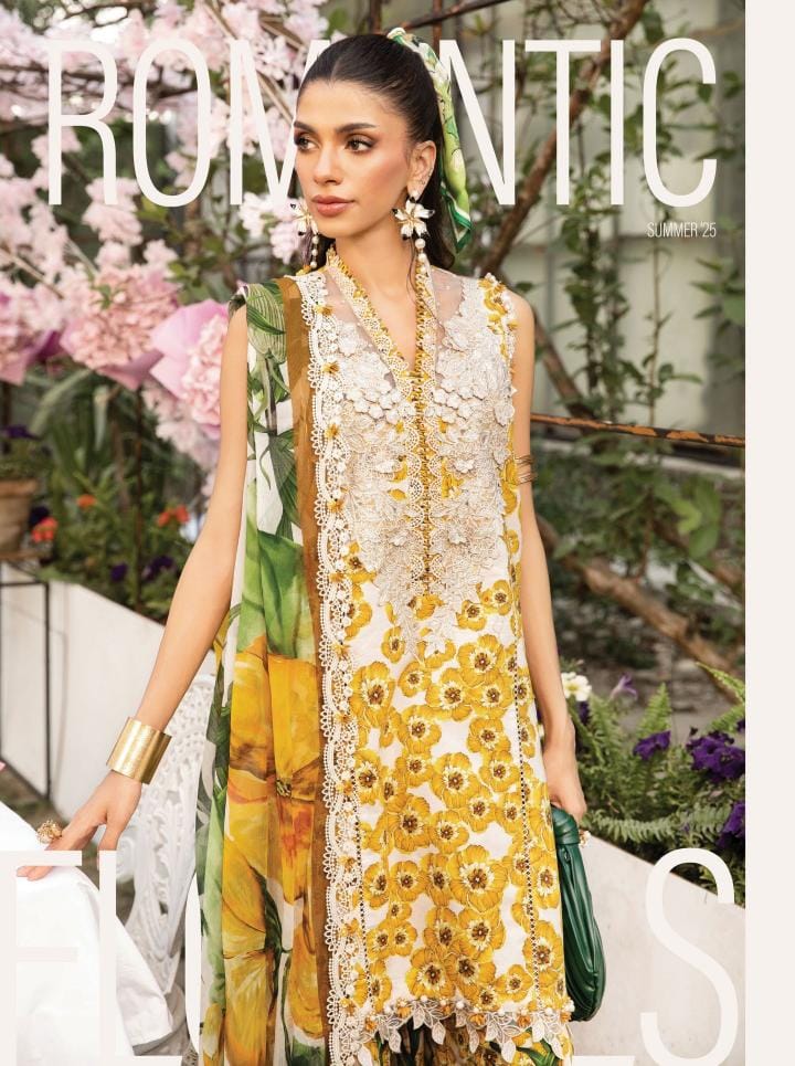 M Prints 3 piece Lawn stitched_81047 Pakistani ladies suit B188