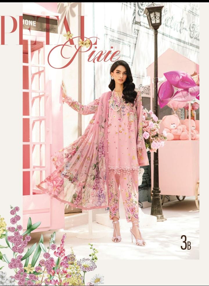 M Prints 3 piece Lawn stitched_81047 Pakistani ladies suit B188