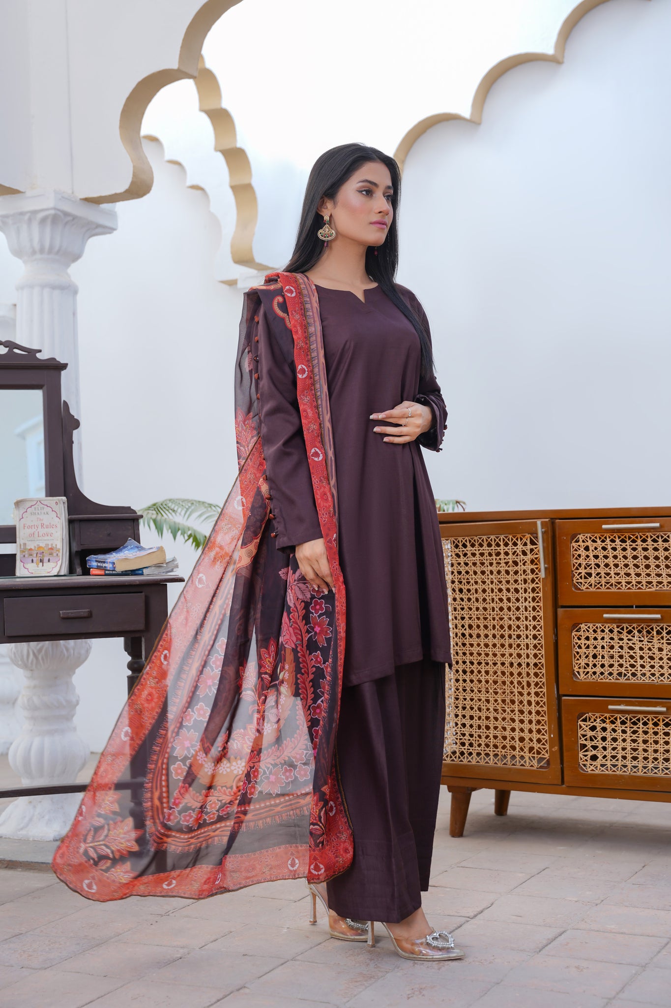 Brit 3 piece Farshi Salwar _100257 ladies suit B146