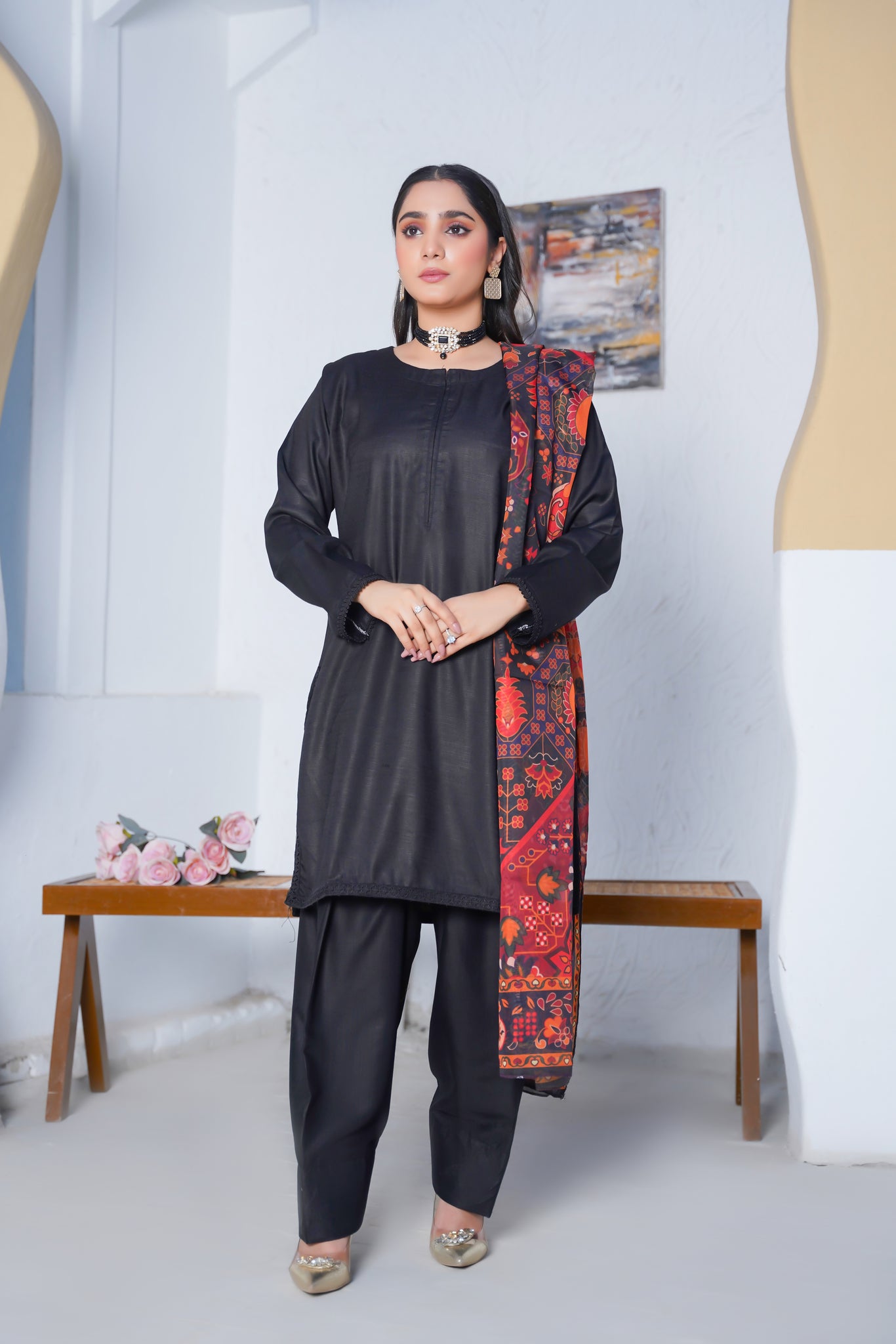 Brit 3 piece Farshi Salwar _100259 ladies suit B146