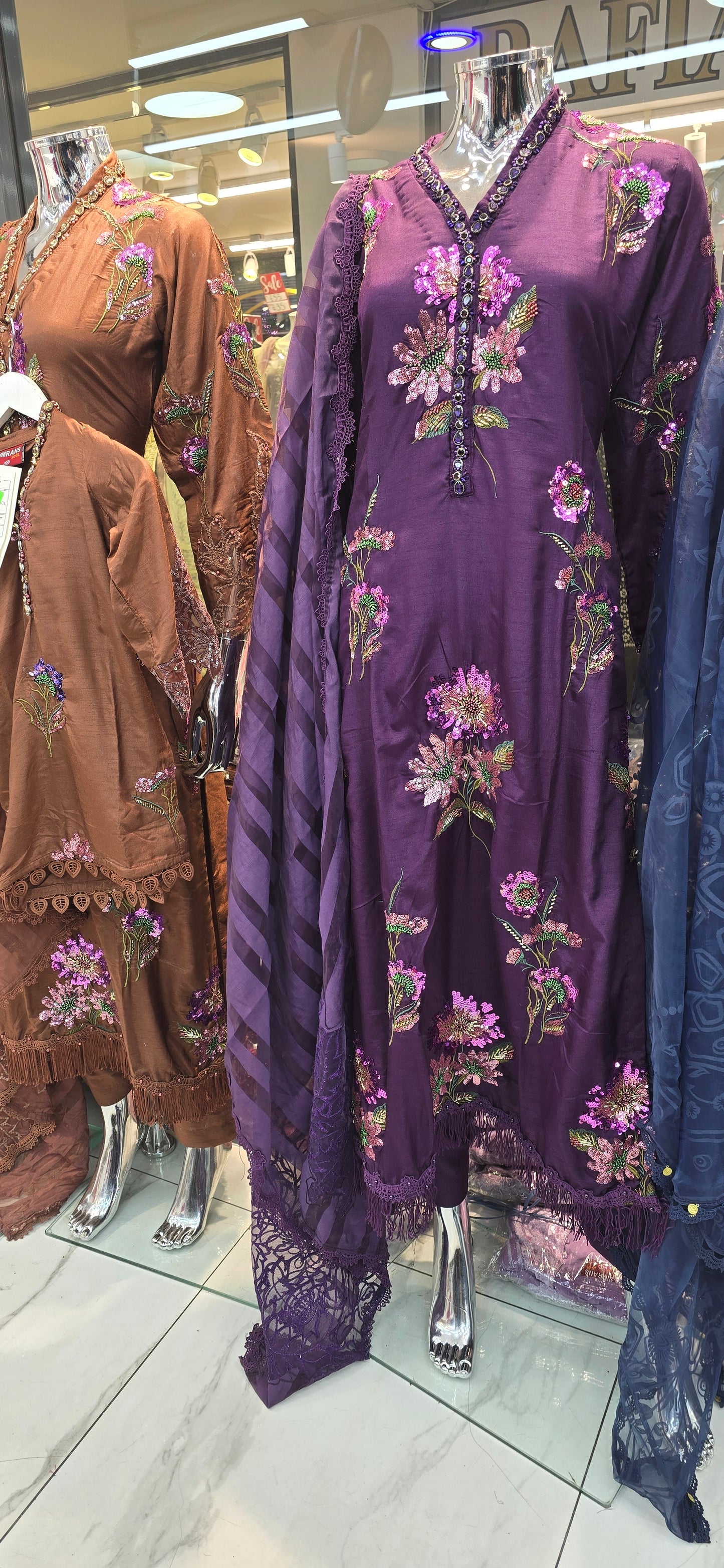 MARIA B INSPIRED 3 piece silk embroidered Pakistani ladies suit B532