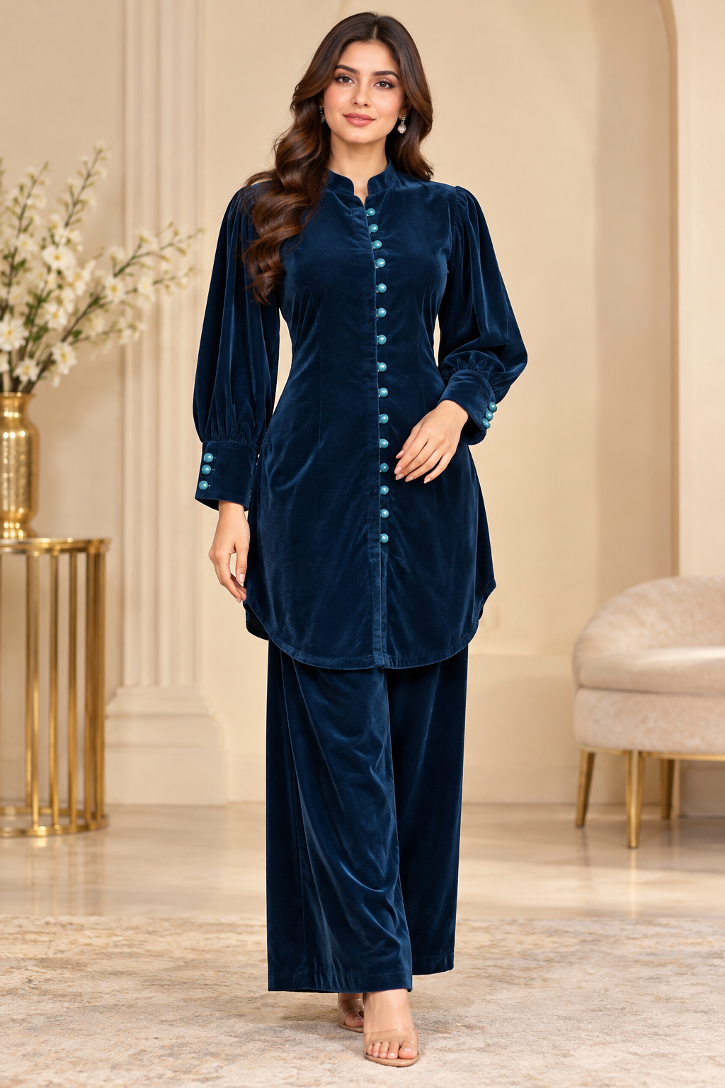 BRIT- GL 2 piece micro velvet designer collection B832