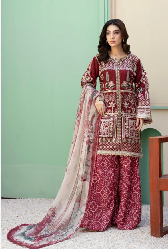 ETHNIC Inspired 3 piece luxury collection ladies dress B635