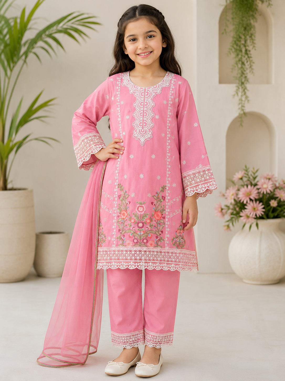 Kids 3 piece cotton lawn collection B676