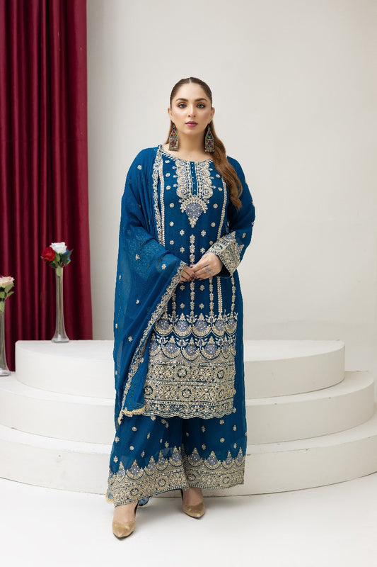 Brit 3 piece luxury chiffon _81042 Pakistani ladies suit B258