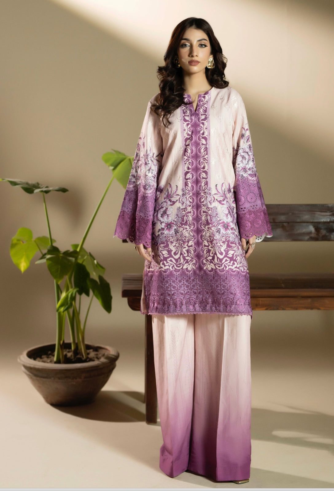 Brit 2 piece SLUB LINEN Pakistani ladies suit B429
