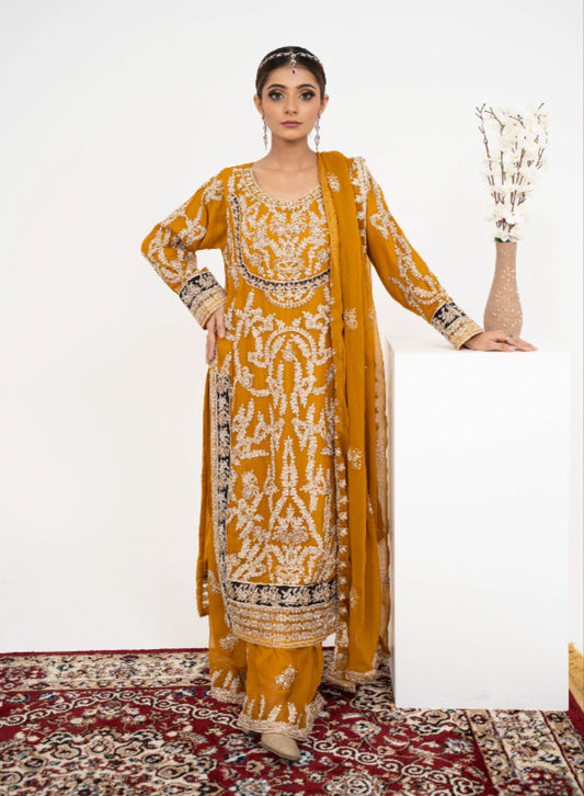 Brit 3 piece luxury chiffon_81042 Pakistani ladies suit B243