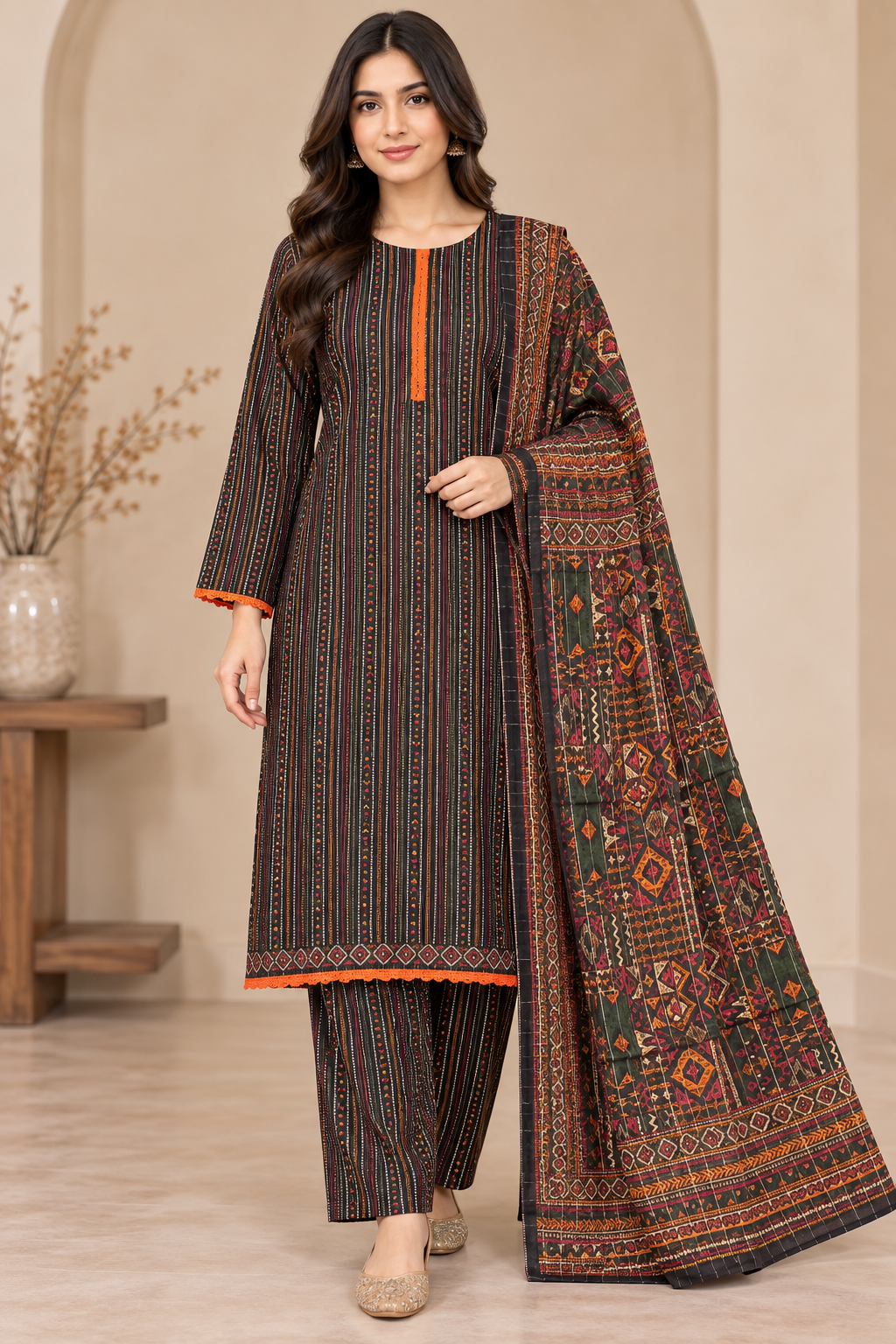 Bin saeed original 3 piece Khadar designer collection  B827