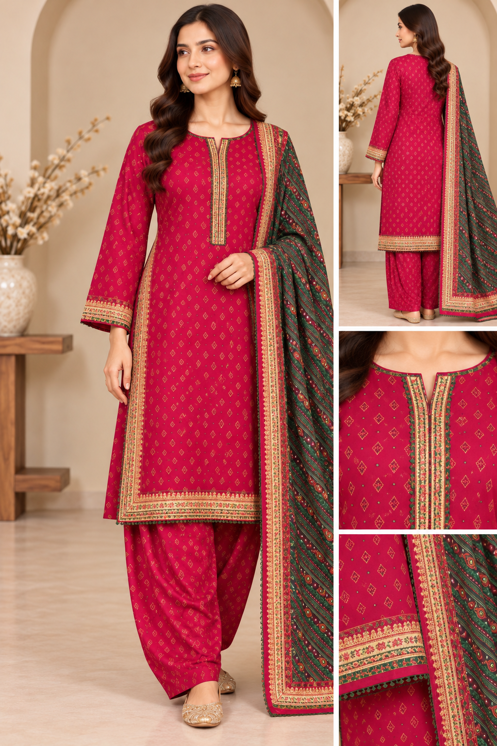 Bin saeed original 3 piece Khadar designer collection  B827