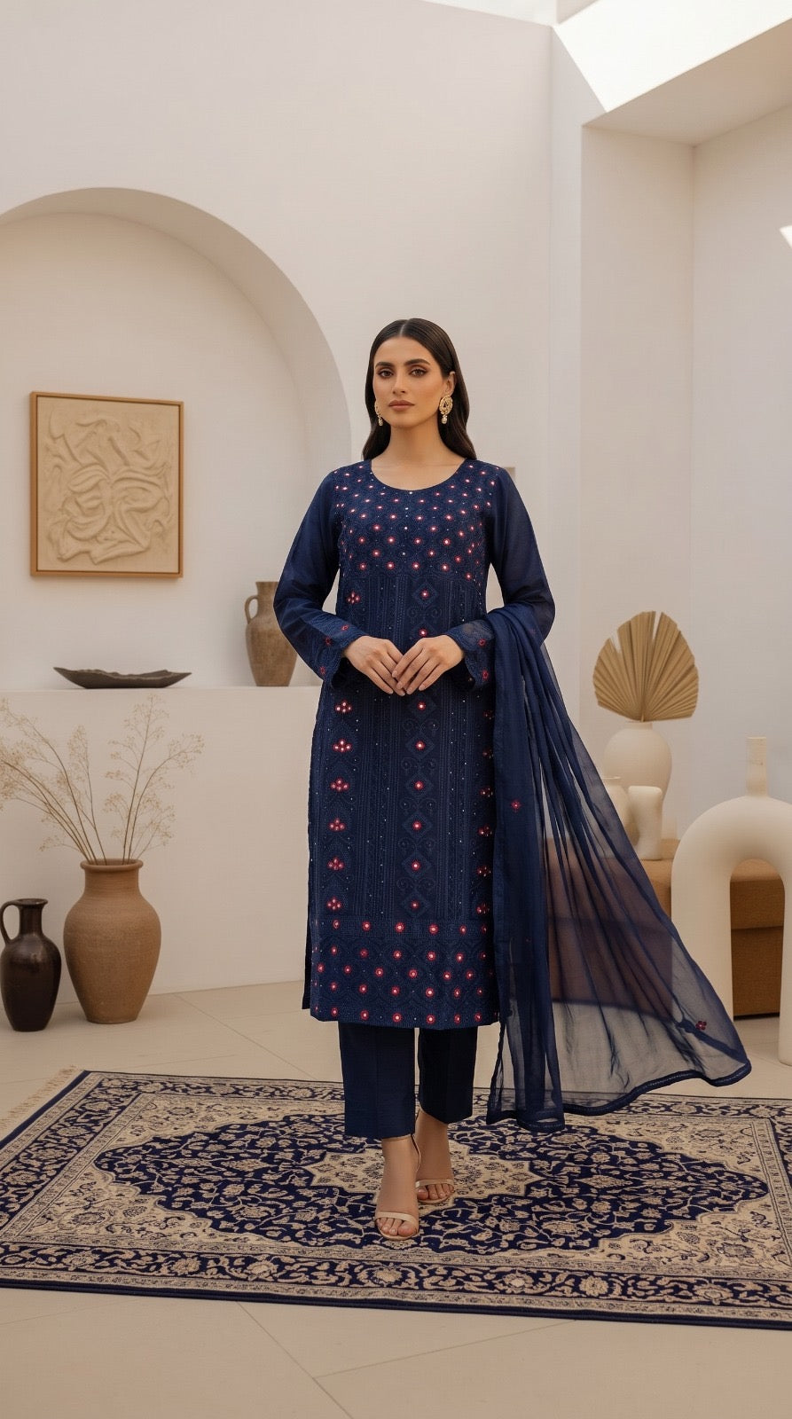 Brit 3 piece chiffon_81042 Pakistani ladies suit B563